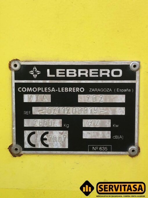 RODILLO COMPACTADOR LEBREO VTA202-120